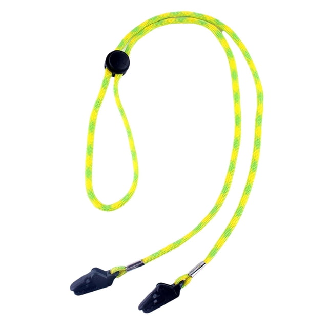 BELOVING Sangle de Chapeau Réglable Clip Chapeau Corde de Menton Flexible pour Course Pêche Golf Vert Jaune
