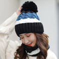 thumbnail image 5 of Winter Fashion Warm Elastic Soft Ear Protection Knitted Scarf Hat Fleece Lined Beanie Hat, 5 of 6