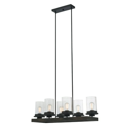 Globe Electric Williamsburg 6 Light Dark Bronze Chandelier With Globe Electric Williamsburg 6 Light Dark Bronze Chandelier With Clear Glass Shades 60317