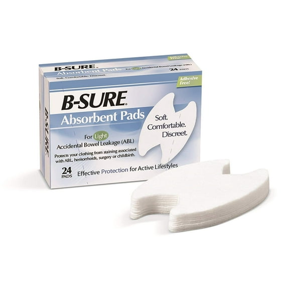 B-Sure Absorbent Pads for Beds for Incontinence Adults 24 Ct | Bed Pads Incontinence Liner | Heavy Absorbency One Size Disposable Bed Pads | Medical Supplies | Protective Pads for Bowel Leakage