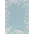 thumbnail image 3 of 4x6 Water Resistant, Indoor Outdoor Rugs for Patios, Front Door Entry, Entryway, Deck, Porch, Balcony | Outside Area Rug for Patio | Aqua, Coastal | Size: 4' x 5'3'', 3 of 8
