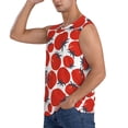 thumbnail image 3 of Lsque Hand Drawn Tomatoes Print Men's Cotton Blend Sleeveless Muscle Shirts (S-3XL)- Moisture Wicking, Odor Protection, UPF 30+,X-Large, 3 of 8