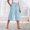 Light Blue, variant on BVnarty Women’s practical capri pants with side pockets, elastic waist chic design for effortless daily casual wearing Light Blue XXXXL