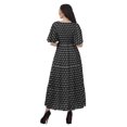 thumbnail image 3 of Moomaya Robes d'Été Imprimées à Manches Courtes pour Femmes, Tenue de Fête Décontractée, 3 of 4