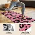 thumbnail image 4 of Pink and Black Of Leopard Print Hot Yoga Mat Towel Non Slip for Hot Yoga - Quick-Drying Yoga Mat Cover with 4 Corner Pockets with Travel Bag - Hot Yoga Towel Non Slip 70"x26", 4 of 6