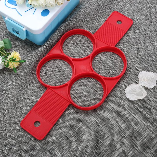 Molde de Silicona para Panqueques Ehuebsd 4 Agujeros Mini Herramientas para Huevos