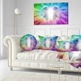thumbnail image 3 of Designart Angel Wings on Rainbow Background - Abstract Throw Pillow - 12x20, 3 of 5
