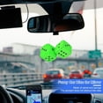 thumbnail image 2 of HUGFEGWE Car Interior Hanging Fuzzy Dice - Mirror Hanging Couple Fuzzy Plush Dice | Auto Rear Mirror Plush Pendant | Lorry Rear View Mirror | Colorful Heart Embroidered Fuzzy Plush Dice CJB91-4565, 2 of 7