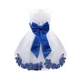thumbnail image 3 of MSemis Girls Princess Pageant Wedding Bridesmaid Flower Tulle Ball Gown Dress Navy Blue 2, 3 of 6