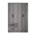thumbnail image 3 of Pemberly Row 4 Doors & 2 Drawers Modern Engineered Wood Armoire in Gray, 3 of 10