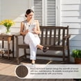 thumbnail image 4 of MUCHENGHY 48" Outdoor Garden Bench, 550lbs Weatherproof HDPE Porch Seat, Brown, 4 of 8