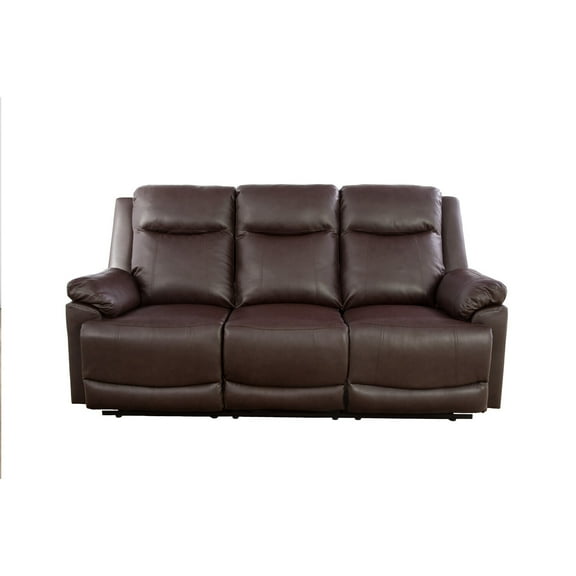 Maykoosh Industrial Revolution Furniture Faux Leather Sectional Sofa Set With Sofa,Loveseat And Chair,For Living Room, Apartment, Studio, Office (Brown)
