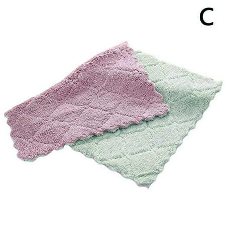 

28*16cm Super Absorbent Microfiber Kitchen Dish Cloth Household Cleaning Towel X2Z2