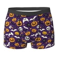 thumbnail image 6 of Men's Boxer Briefs, halloween pumpkins bats print Soft Comfy Mens Underwear Boxer Briefs Breathable With Widen Waist, 6 of 7