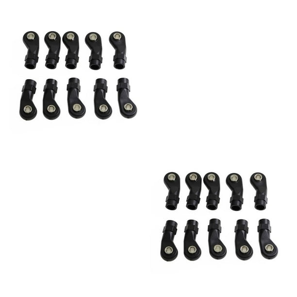 Vogacara Extremos de barra de acoplamiento de 10 piezas, rótulas de bola de enlace de coche RC, soportes de enlace de articulación de coche, accesorios Type2 NO2 Vogacara CBP185753