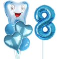 thumbnail image 1 of Blue Boy My First Tooth-vajilla de decoración para fiesta temática, plato y vaso de papel, Baby Shower para niños, suministros de fiesta de cumpleaños de 1 año, 1 of 4