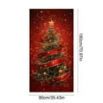 thumbnail image 3 of Christmas Front Door Cover - Xmas Tree Door Cover Banner - Merry Christmas Door Hanging Backdrop Decorations Winter Xmas Backdrop for Party Outdoor Indoor Home, 35 X 71 Inch, 3 of 7