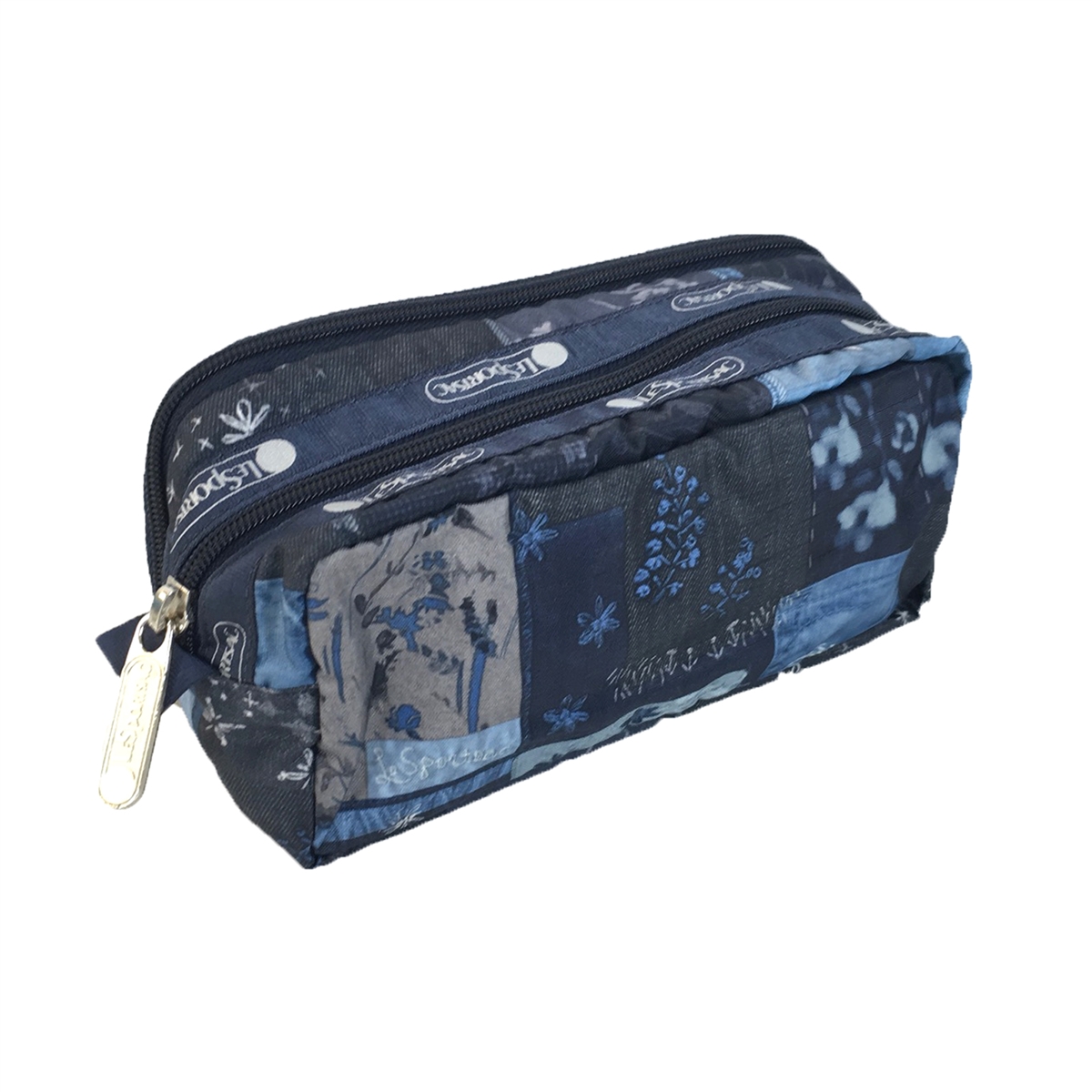 LeSportsac Kevyn Cosmetic Make Up Case, Denim Quilt