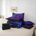 thumbnail image 6 of Castle Fairy Female Men Women Flying Butterflies Bedding Comforter Set 7 Pieces,Gradient Universe Cosmos Full Bedding Set Lightweight,Abstract Galaxy Plaid Fitted Sheet Flat Sheet, 6 of 8