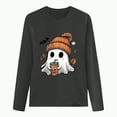 thumbnail image 4 of Godom Women's Halloween Tunic Tops Casual Long Sleeve Shirts Round Neck Pullover Ghost Pattern T Shirt, 4 of 4