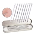 thumbnail image 1 of Stainless Steel Blemish Extractor,9Pcs Stainless Steel Acne Acne Pimple Blemish Extractor Blackhead Remover Tool Exceptional Value, 1 of 8