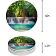thumbnail image 1 of POGLIP Tropical Scenery Set of 4 Round Coaster for Drinks, Absorbent Ceramic Stone Coasters Cup Mat with Cork Base for Home Kitchen Room Coffee Table Bar Decor, 1 of 5