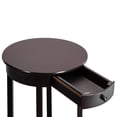 thumbnail image 6 of Veryke Side Table, Round Tea Table with Drawer, Small Coffee Table for Living Room, Brown, 6 of 7
