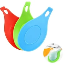 GoXteam 3 Pack Spoon Rest for Stove Top, Large Silicone Spoon Holder for Kitchen Counter, Coffee Spoon Rest, Heat Resistant Cooking Spoon Holder Perfect Kitchen Gadgets for Kitchen Utensils Ladles