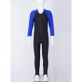 thumbnail image 2 of Alvivi Kids Girls One Piece Long Sleeve Swimsuits UPF 50+ UV Sun Protective Full Body Rash Guard Wetsuit Royal Blue 4-5, 2 of 7