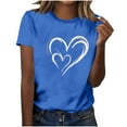 thumbnail image 2 of QETYUW Valentines Shirts for Women Valentine Love Heart Printed Tees Plus Size Casual Crew Neck Tshirts Summer Lightweight Shirt, 2 of 7