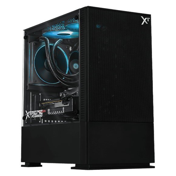 PC Gamer Xtreme PC Gaming AMD Radeon RX 9060 Ryzen 7 5700X 16GB SSD 1TB Sistema Liquido WIFI BT Black gaming 1080p, estudios y multitarea
