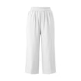 thumbnail image 6 of Nugftut Capri Pants for Women Elastic Waisted Capris Lightweight Loose Summer Beach Vacation Casual Pants, 6 of 6