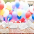 thumbnail image 5 of Colaxi 4 Pieces Mini Swan Figurines Flower Pot Decor Cute White Swan Statue Animal Sculpture for Bedroom Patio Bookshelf Yard Table, 5 of 10