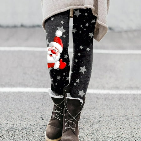 

Cathalem Casual Clothes for Women Women Casual Cute Christmas Cartoon Santa Print Inside Leggings Boots Maternity Tops Summer Pants Red X-Large