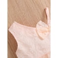 thumbnail image 5 of GXFC Toddler Girls Summer Bow Front Princess Dress Kids Girls Sleeveless One Shoulder A-Line Lace Dress Casual One Piece Dress for Beach Party 6M-3T, 5 of 8