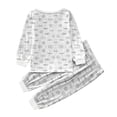thumbnail image 4 of Wenfanal Toddler Boys or Girls Snug Fit Long Sleeve Pajama Top and Pants Set, 2-Piece ,Kid Painted Homewear Set Pajama Sets For Boy Girl Girls Fashion Size 4-5 Years,Purple, 4 of 4