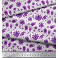 thumbnail image 3 of Soimoi Rayon Fabric Leaves & Cosmos Floral Printed Craft Fabric by the Yard 42 Inch Wide, 3 of 3