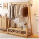 thumbnail image 2 of Perchero, Colgador de ropa con Zapatero, 2 Ganchos, Organizador de Almacenamiento de Ropa para Dormitorio, Lavadero, Entrada, Sala de Estar 118 * 48 * 144.5CM (Claro), 2 of 9
