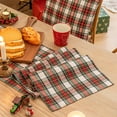 thumbnail image 2 of Plaid Christmas Table Runner, Winter Holiday Snowflake Table Runners, Xmas Decorations Indoor Outdoor Farmhouse Home Kitchen Dining Party Decor, 2 of 6