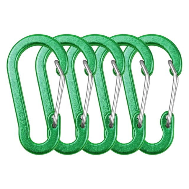 5 Pack Carabiner Clips Aluminum Alloy Keychain Carabiner Clip D Rings for Camping Hiking Fishing Backpacking