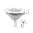 thumbnail image 2 of Stainless Steel Funnel with Removable Strainer and Filter, Wide Mouth for Easy Pouring, Ideal for Kitchen Use, 2 of 8