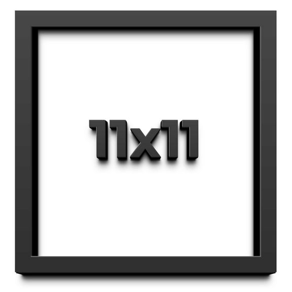 11x11 Shadow Box Frame Black | 1 inches Deep Real Wood Contemporary Shadowbox Display Frame | UV