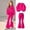 Hot Pink, variant on Girls Graphic Outfits Set Cute Long Sleeve Warm Casual Kids Sweatshirt and Flare Sweatpants Fall Clothes Red 14