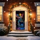 thumbnail image 3 of Yhmxh Tapiz para puerta de Navidad, 3 of 6