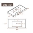 thumbnail image 5 of GDF Studio 36" Bathroom Vanity with Sink Combo, Freestanding Cabinet with Drawers, Solid Wood Frame, Black, 5 of 8