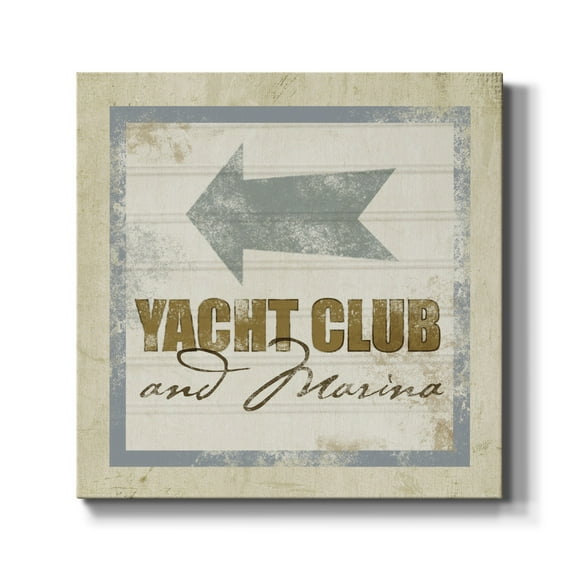 Wexford Home Beach Sign IX-Premium Gallery Wrapped Canvas, 10" x 10" - Ready to Hang