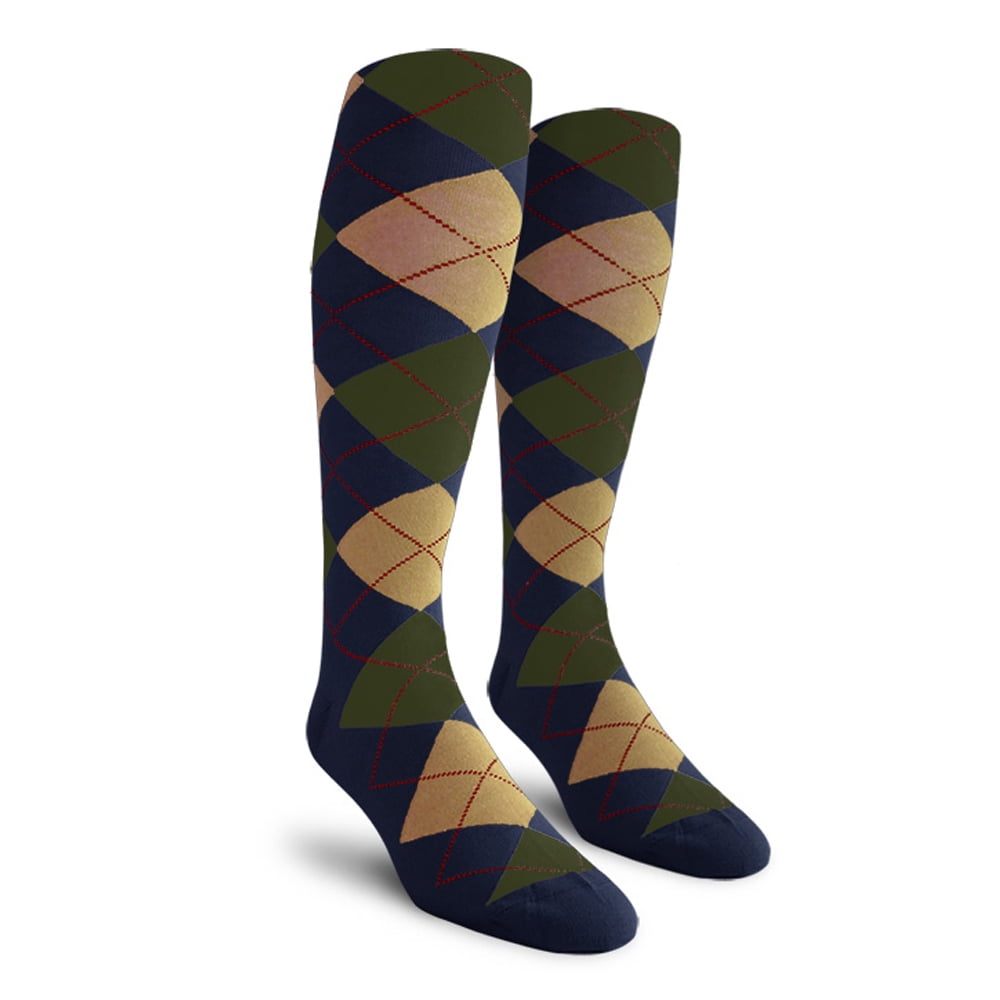 Golf Knickers Colorful Knee High Argyle Cotton Socks For Men Women and ...