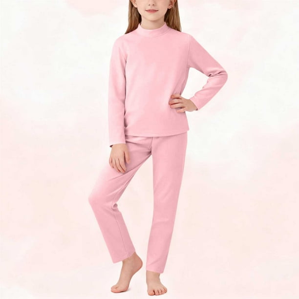 Cowsor 2 Piece Pajamas Set Kids Sleepwear Cartoon Printed Nightwear Cotton Long Sleeve Shirt Pants Loungewear