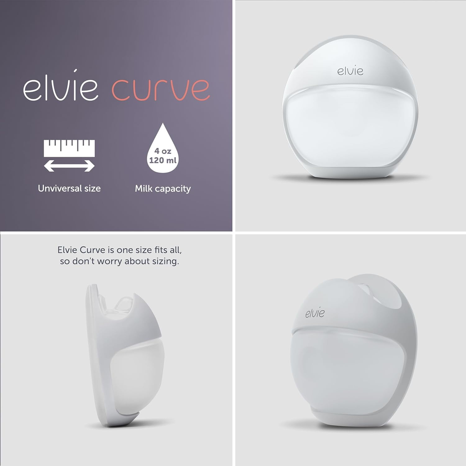 Elvie curve シリコン手動、ハンズフリー搾乳機 Elvie curve シリコン手動、ハンズフリー搾乳機