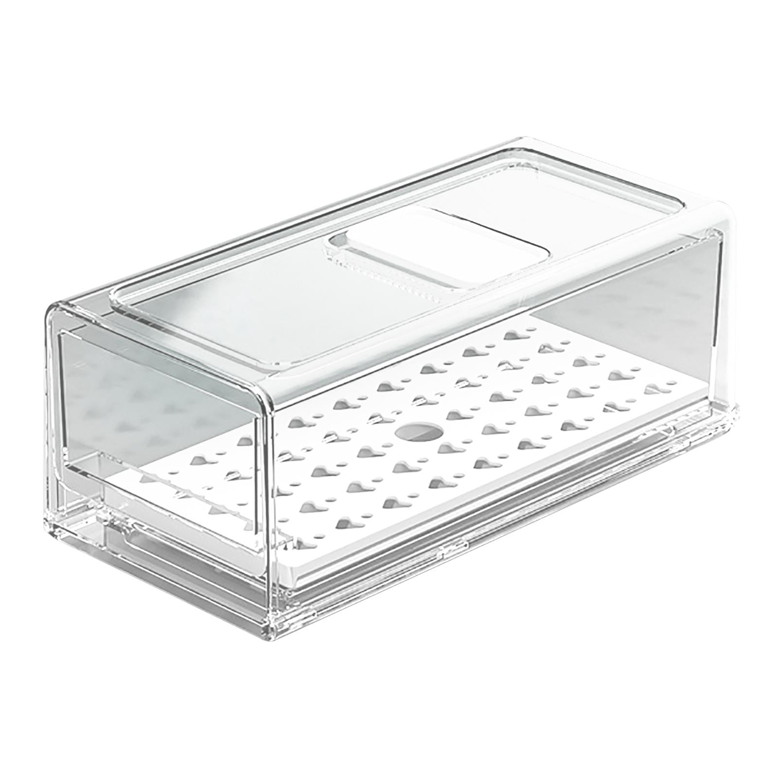 Axioma Cabinet Refrigerator Organizer Box Drawers Holder Multifunctional Clear with Lid S with partition